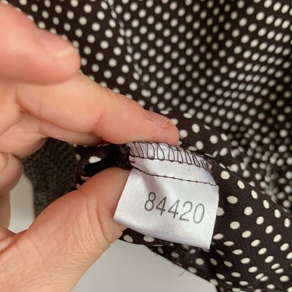 Ann Taylor XSP Bell Sleeve Polka Dotted Elastane Long Sleeve - Picture 10 of 15